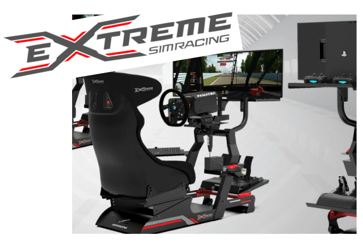 Siège de Jeu Xtreme Racing inclinable avec support pédale, volant